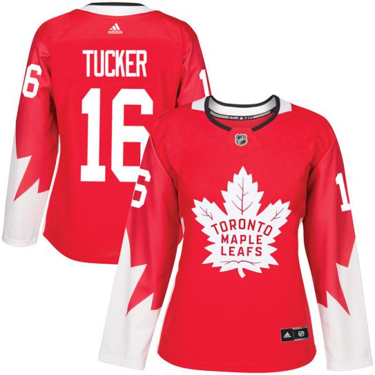 2017 NHL Toronto Maple Leafs women #16 Darcy Tucker red jersey
